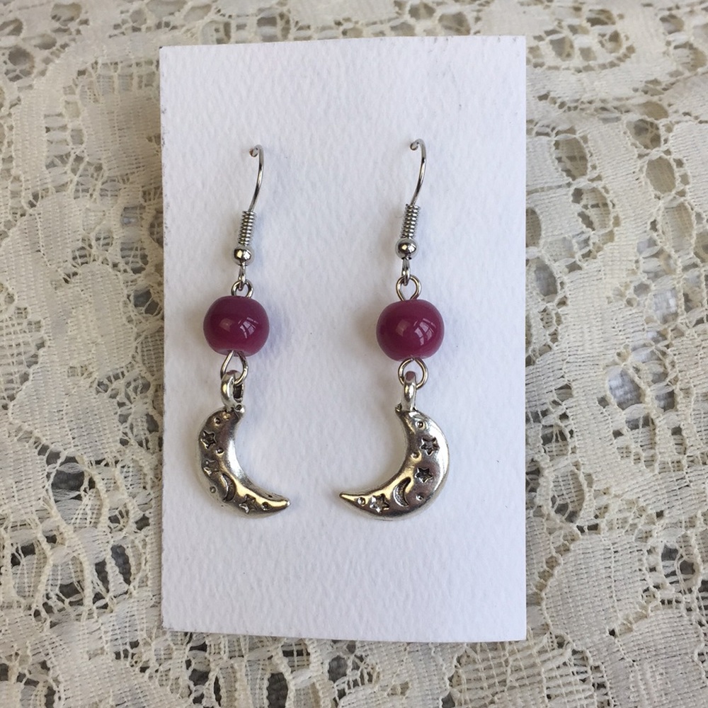 3/$15 Half moon dangle earrings